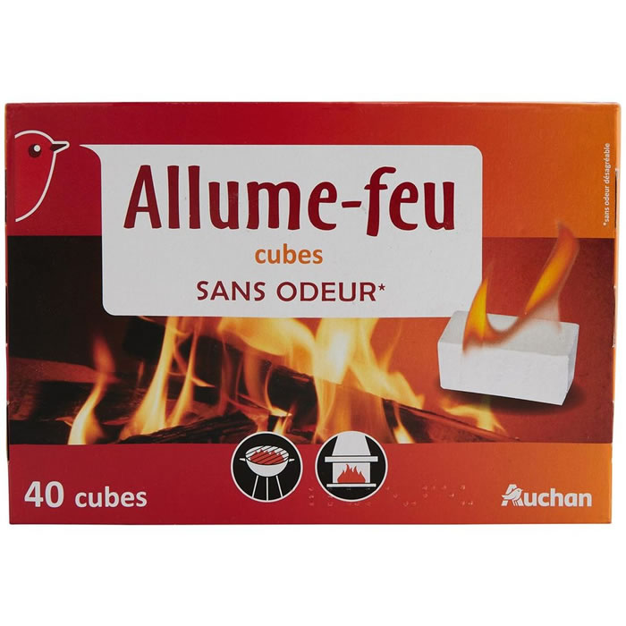 AUCHAN Cubes allume-feu sans odeur