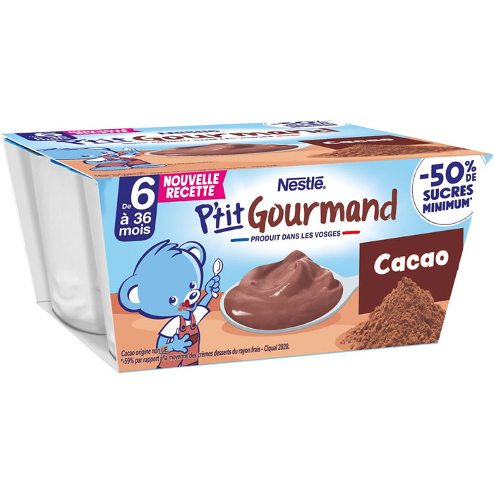 NESTLE P'tit gourmand Dessert au cacao dès 6 mois