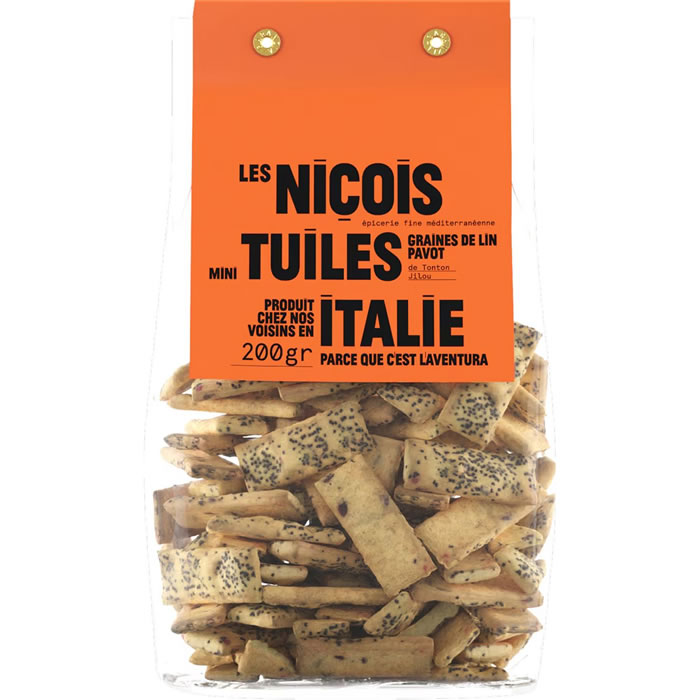 LES NICOIS Mini tuiles aux graines de lin et de pavot