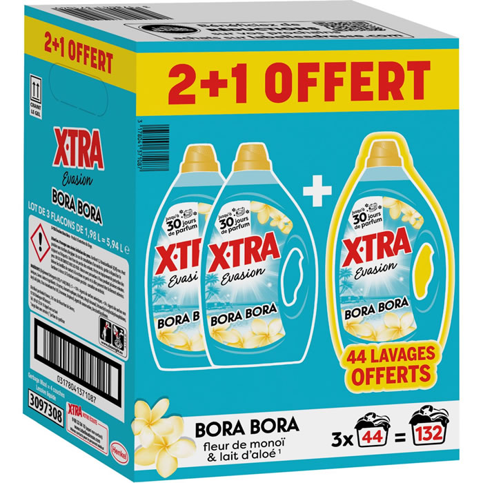 X-TRA Bora Bora Lessive liquide à la fleur de monoï et lait d'aloe