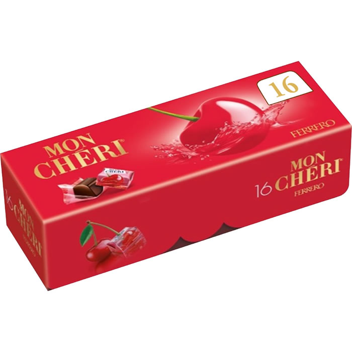 MON CHERI : Cherry Club - Bouchées au chocolat fourrées cerise et liqueur -  chronodrive