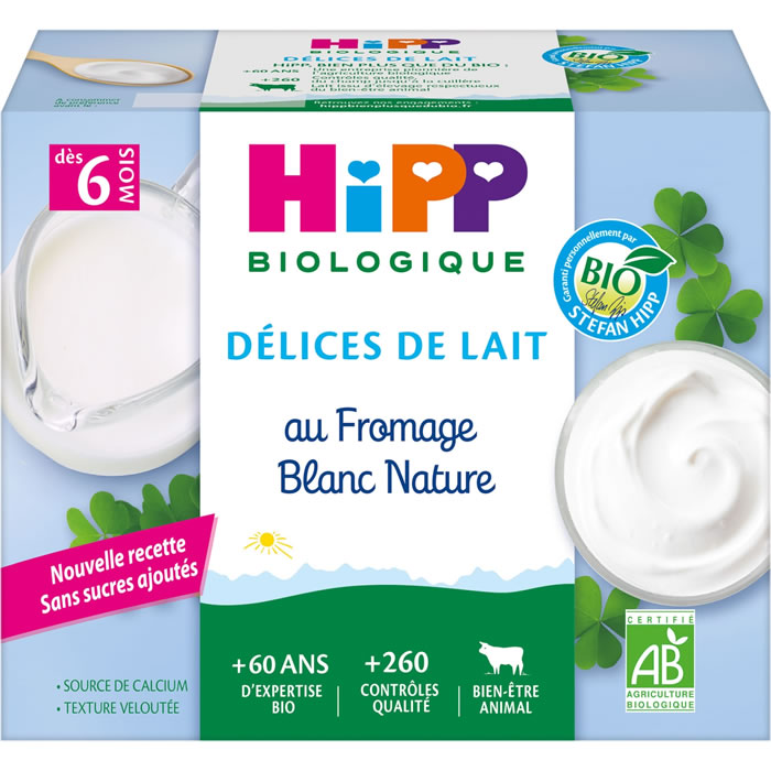 HIPP Fromage blanc nature bio dès 6 mois