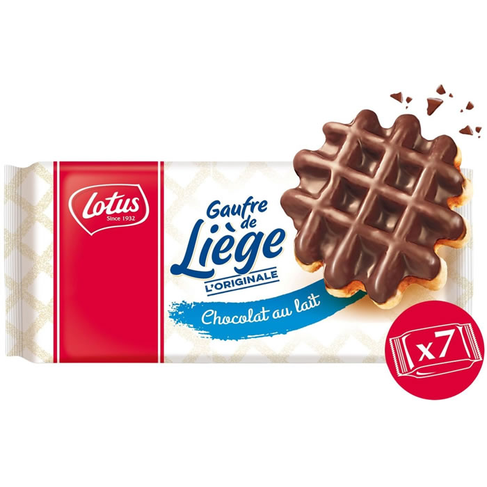 LOTUS Gaufres de Liège nappées de chocolat au lait