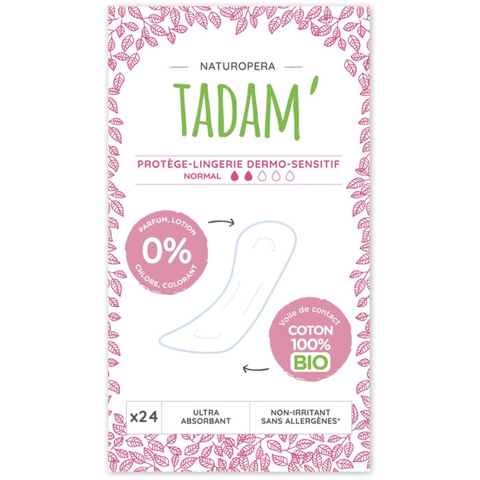 TADAM Dermo-Sensitives Protège-slips coton bio normal