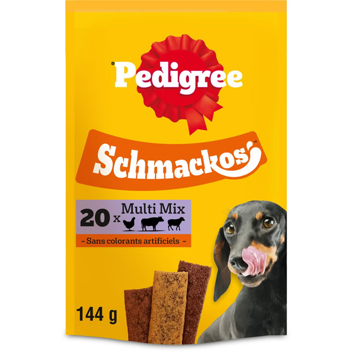 PEDIGREE Schmackos Friandises volaille, bœuf et agneau pour chien