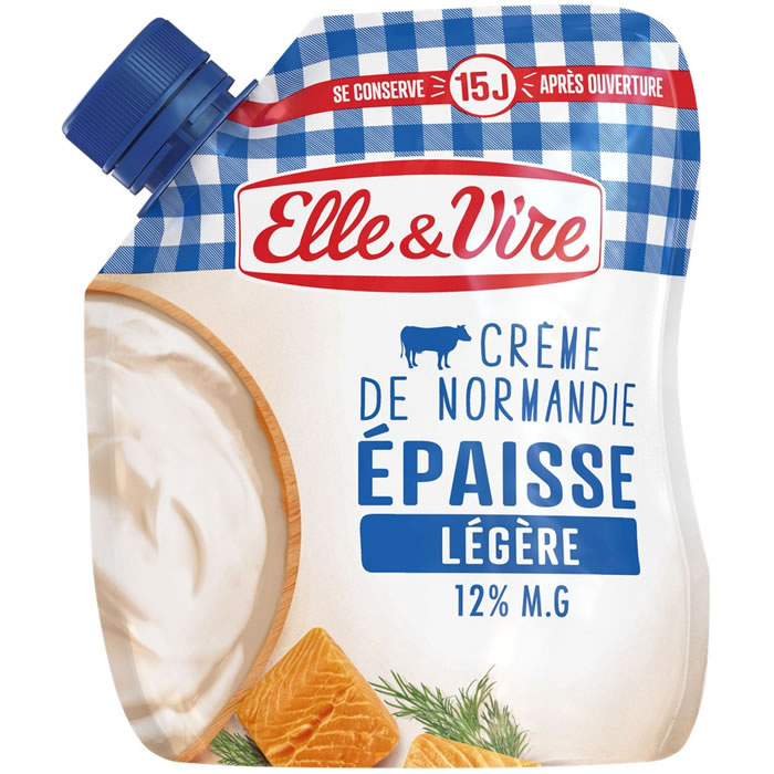 ELLE&VIRE Crème fraîche épaisse légère 12% M.G
