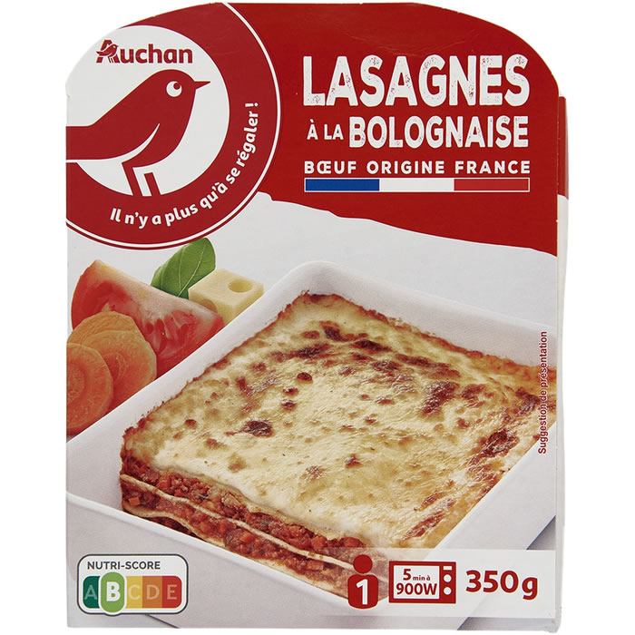 Lasagne bolognaise, Plats cuisinés