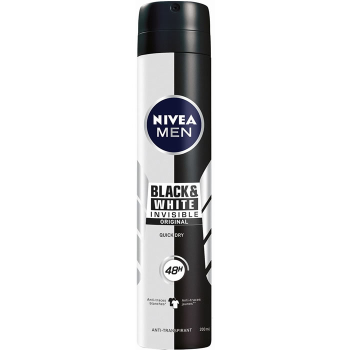 NIVEA Men Déodorant spray homme black and white 48h