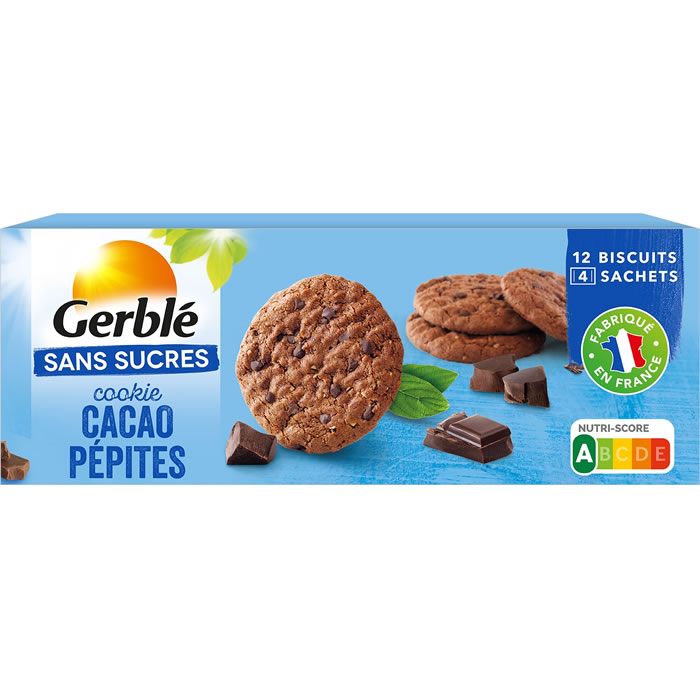 GERBLE Cookies aux pépites de chocolat sans sucres