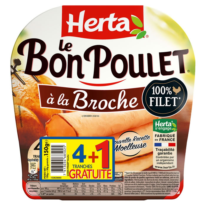 HERTA Le Bon Poulet Filet de Poulet à la Broche
