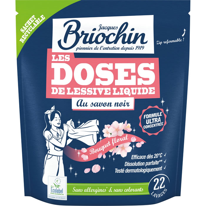 JACQUES BRIOCHIN : Lessive liquide au savon noir senteur bouquet floral