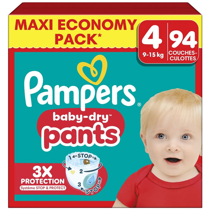 PAMPERS Baby-Dry Pants Couches-culottes taille 4 (9-15 kg)