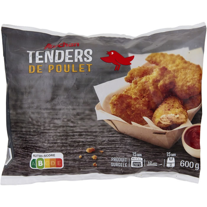 AUCHAN Aiguillettes de poulet panées