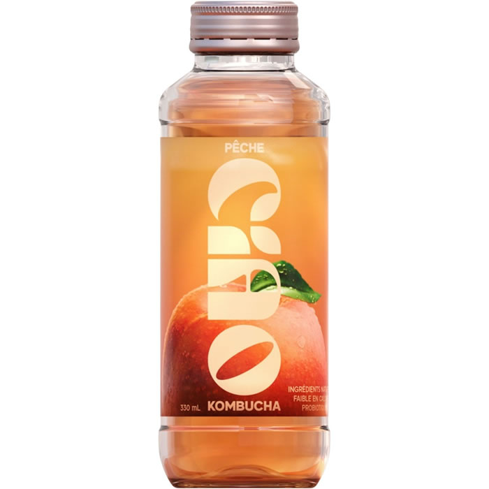 CIAO Squeezie Kombucha saveur pêche