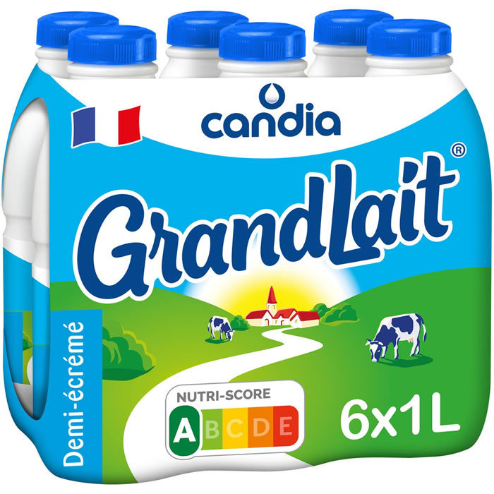 CANDIA Grandlait Lait demi-écrémé UHT