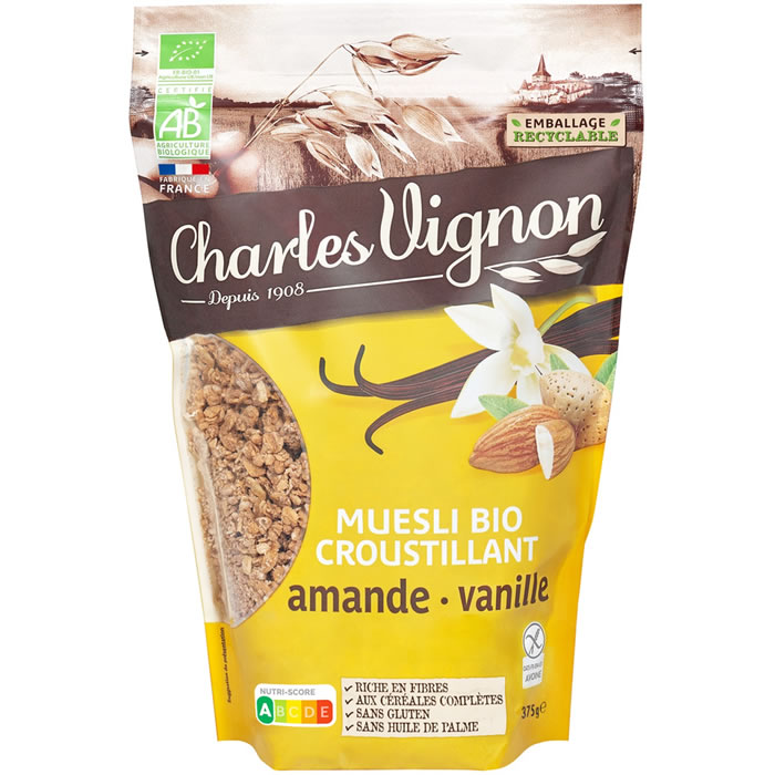 CHARLES VIGNON Muesli bio amande et vanille