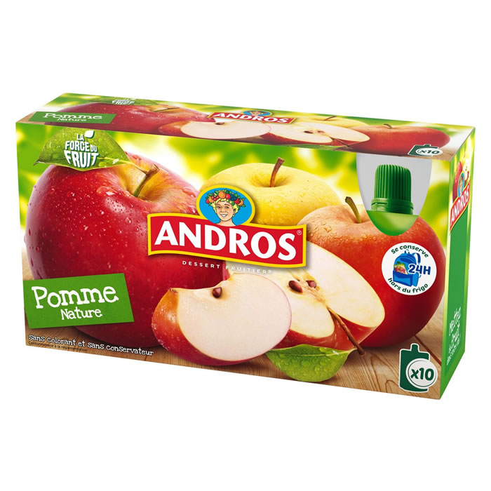 ANDROS Dessert à la pomme allégé en sucres