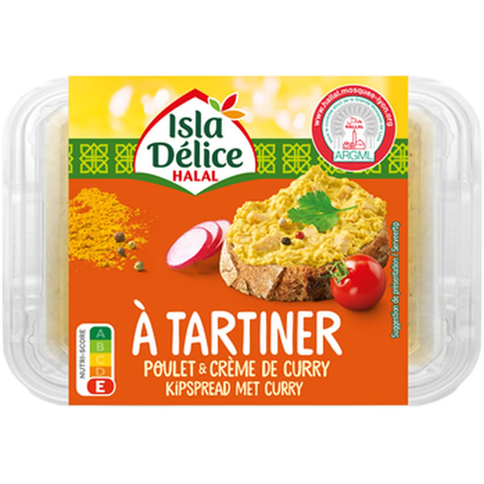 ISLA DELICE Tartinable de poulet à la crème de curry halal
