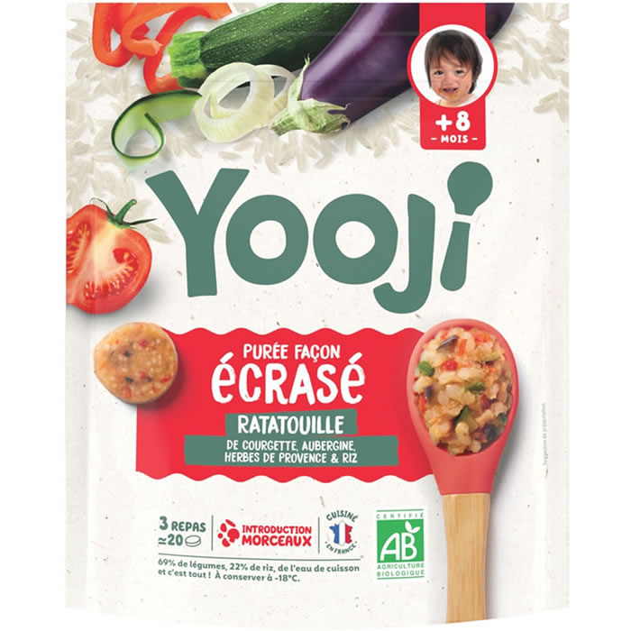 YOOJI Galets de purée ratatouille et riz dès 8 mois bio
