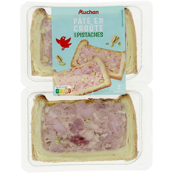 AUCHAN Pâté en croûte aux pistaches