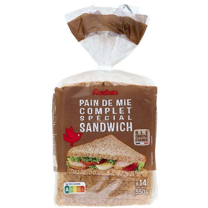 AUCHAN Pain de mie complet
