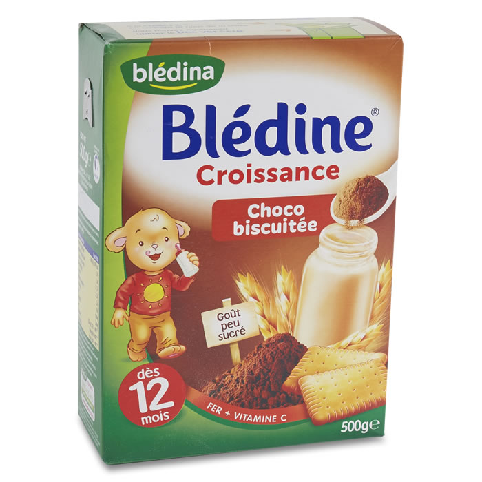BLEDINA Blédine Céréales en poudre chocolat et biscuité dès 12 mois