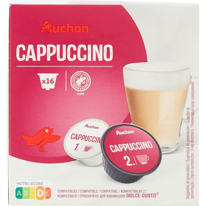 AUCHAN Capsules de café cappuccino