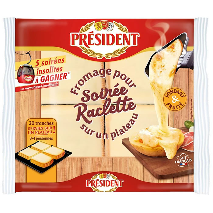 PRESIDENT Fromage à raclette nature