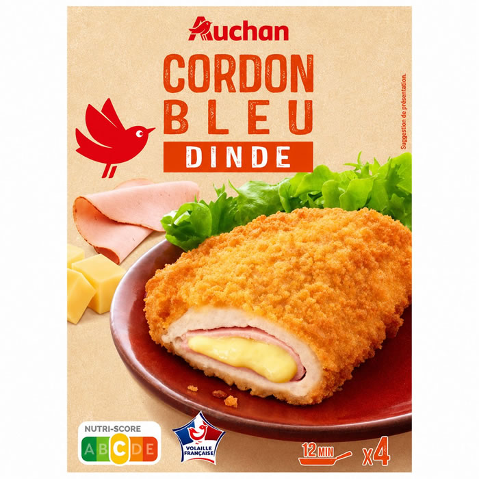 AUCHAN Cordons bleus de dinde
