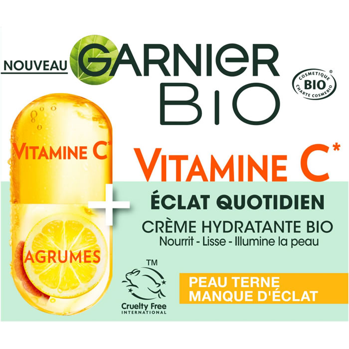 GARNIER Bio Crème hydratante à la vitamine C bio