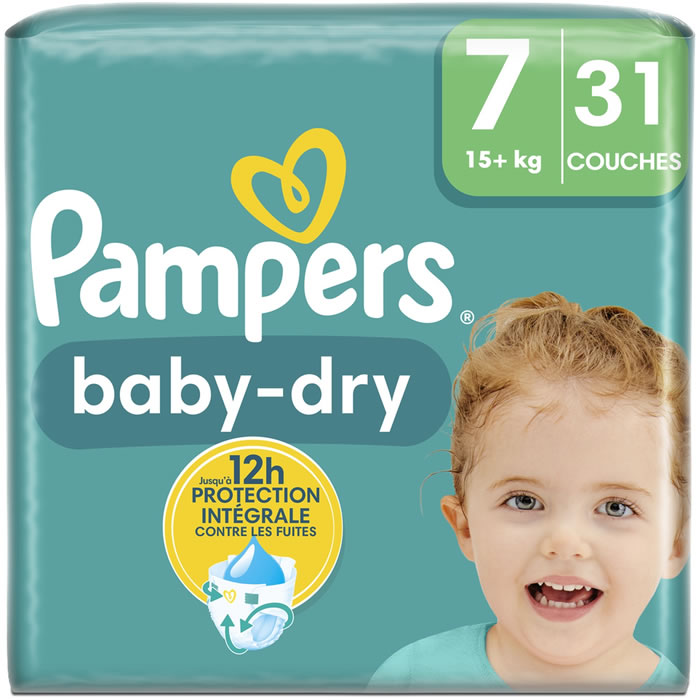 PAMPERS Baby-Dry Couches taille 7 (15 kg et +)