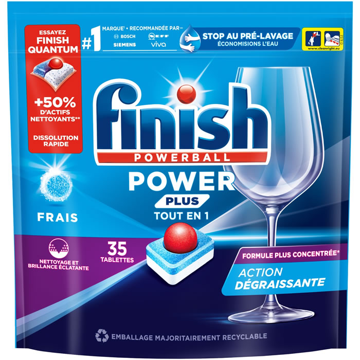 FINISH Powerball Power Plus Tablettes lave-vaisselle