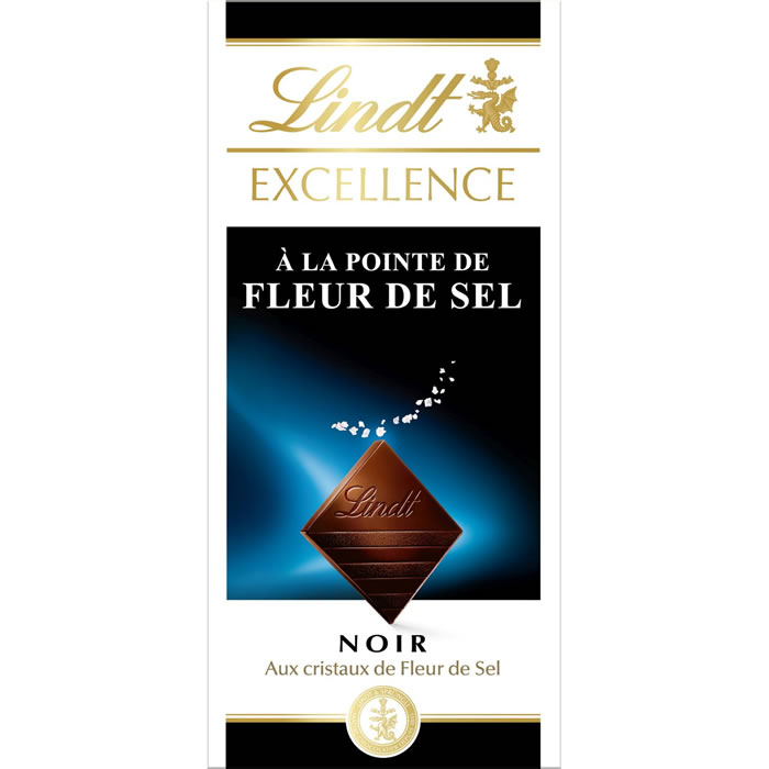 LINDT Excellence Tablette de chocolat noir pointe fleur de sel