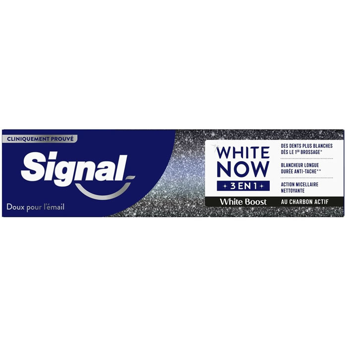 SIGNAL White Now Dentifrice 3en1 blancheur instantanée au charbon actif