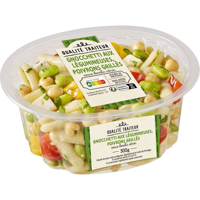 QUALITE TRAITEUR Salade de gnocchetti aux légumineuses et poivrons grillés