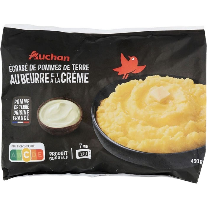AUCHAN Ecrasé de pommes de terre au beurre et crème