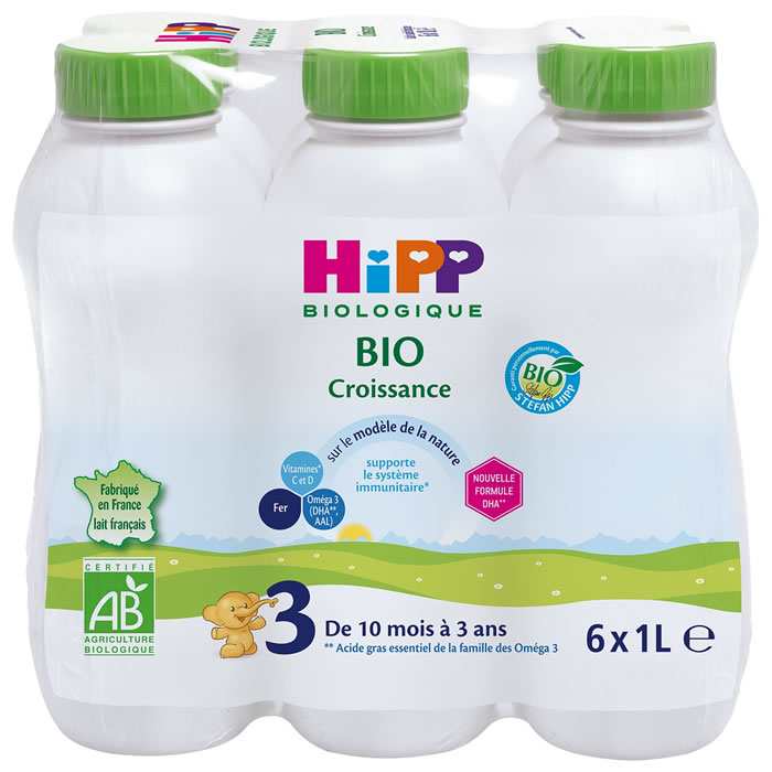 HIPP Combiotic Lait de croissance liquide bio 10/36 mois
