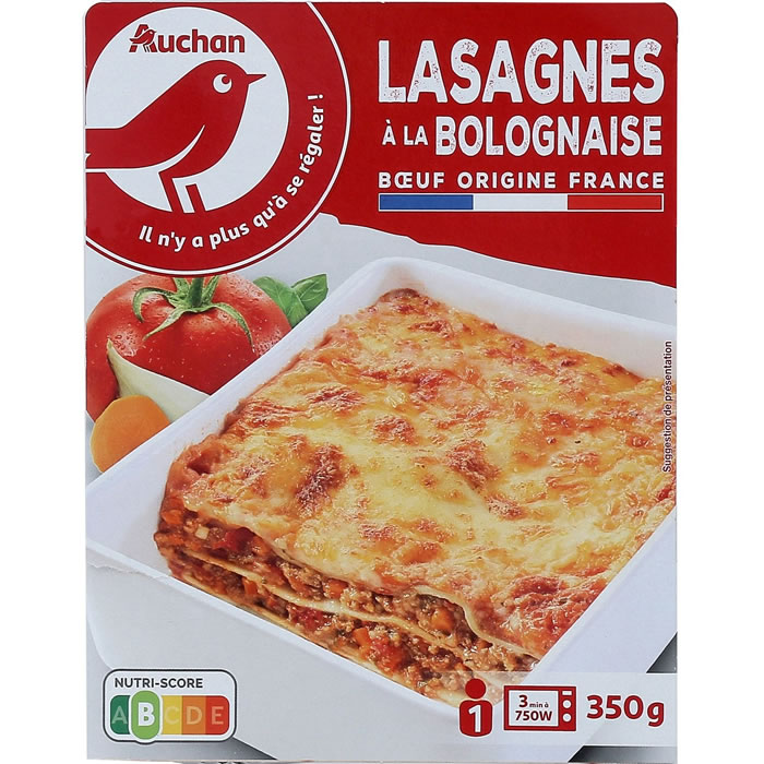 AUCHAN Lasagnes à la bolognaise