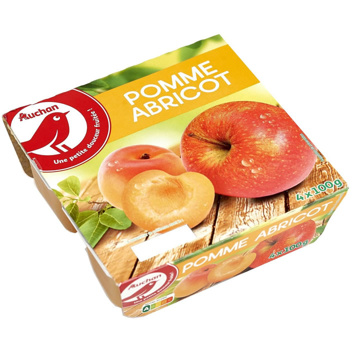 AUCHAN Compote de Pomme Abricot