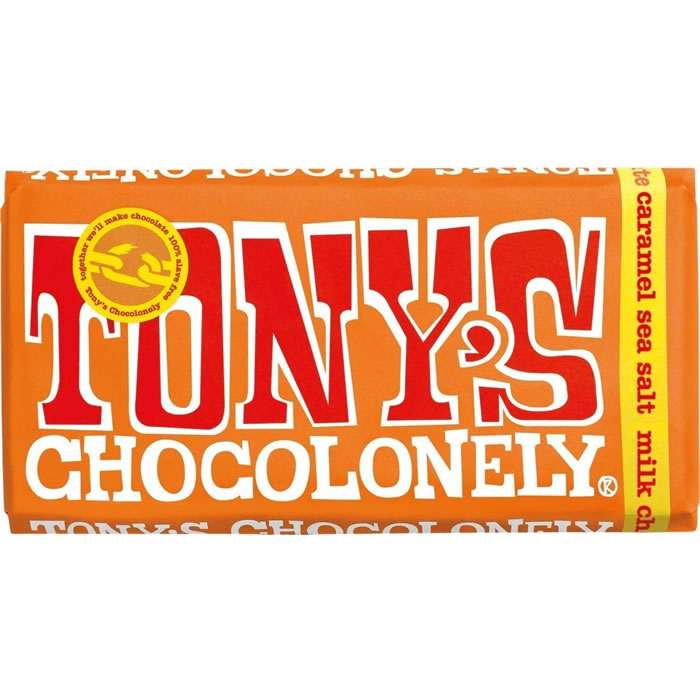 TONY'S Tablette de chocolat au lait caramel et sel de mer