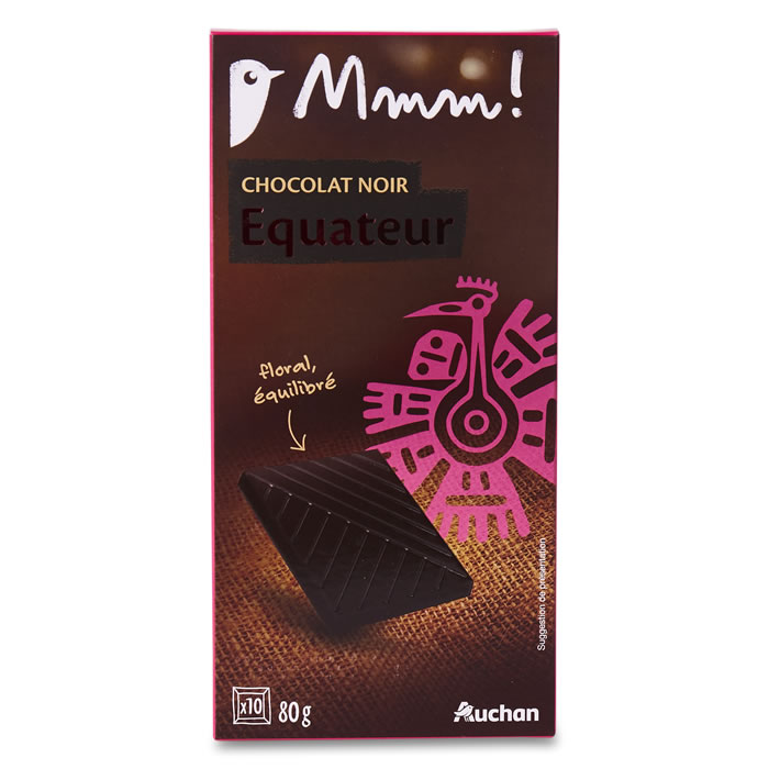 AUCHAN Mmm ! Tablette de chocolat noir