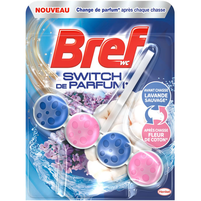 BREF WC Switch de parfum Bloc WC lavande et fleur de coton