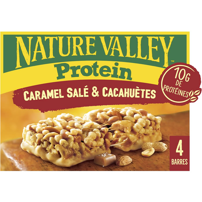 NATURE VALLEY Protein Barres céréalières au caramel salé et cacahuètes