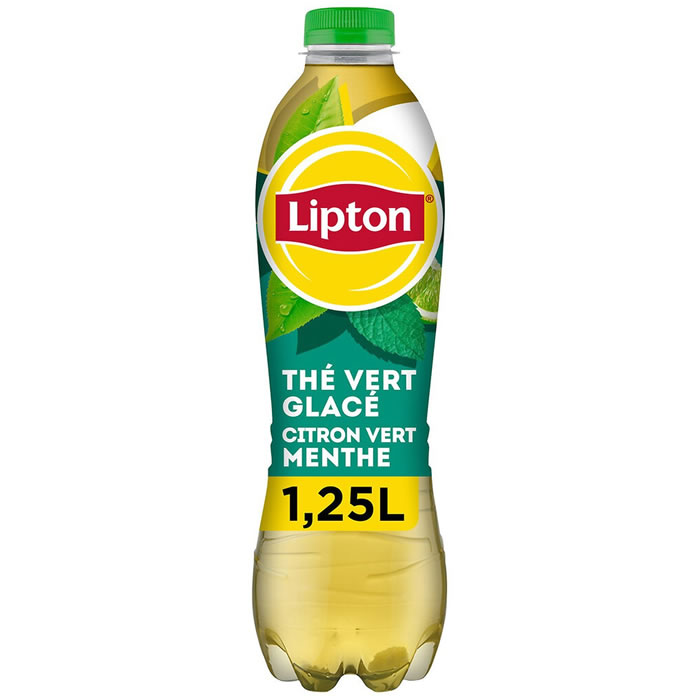 LIPTON Ice Tea Thé glacé aromatisé au citron vert et menthe