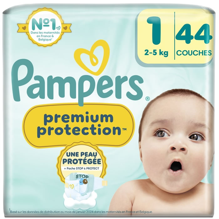 PAMPERS Premium Protection Couches taille 1 (2-5 kg)