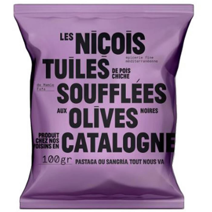 LES NICOIS Tuiles de pois chiches goût olives noires