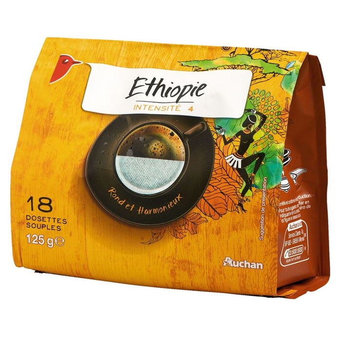 AUCHAN Dosettes de café d'Ethiopie