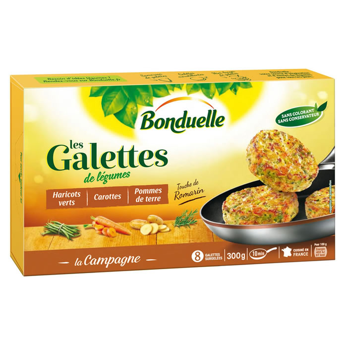 BONDUELLE La Campagne Galettes aux haricots verts, carottes et pommes de terre