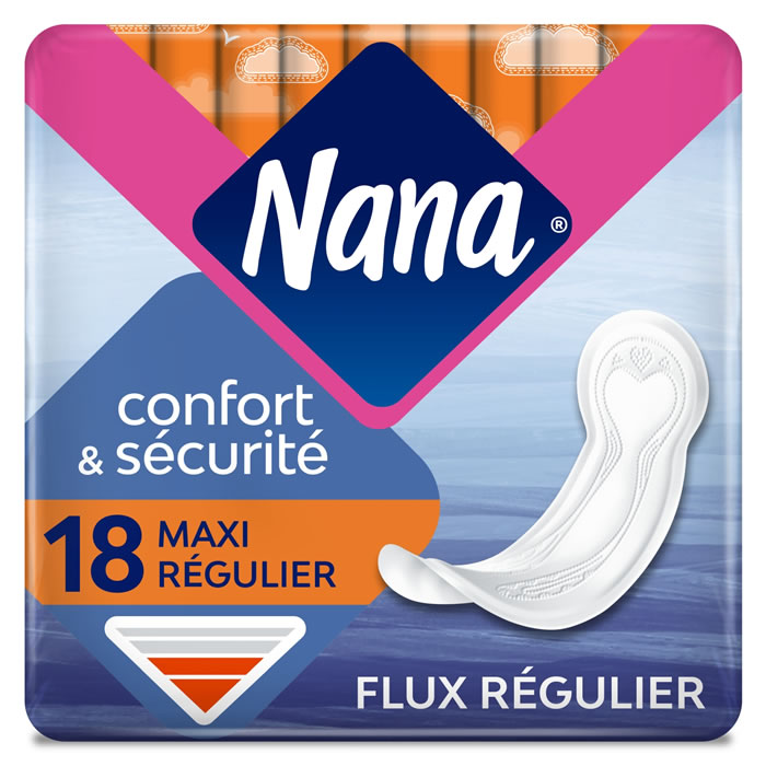 NANA Confort & Sécurité Serviettes hygiéniques sans ailettes maxi normal