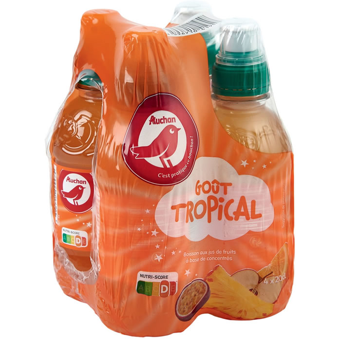 AUCHAN Boisson tropical avec un bouchon sport
